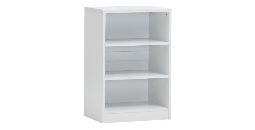 Bibliothèque design 2 étagères, coloris blanc collection SPACI