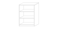 Bibliothèque design 2 étagères, coloris blanc collection SPACI