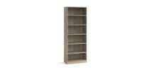 Bibliothèque large design 5 étagères, coloris chêne clair collection TOLLY