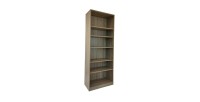 Bibliothèque large design 5 étagères, coloris chêne clair collection TOLLY