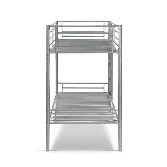 Lit en métal superposé 90x200 cm SAMMY, coloris gris