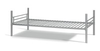 Lit en métal superposé 90x200 cm SAMMY, coloris gris