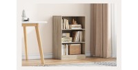 Petite bibliothèque design 2 étagères, coloris chêne clair collection TOLLY
