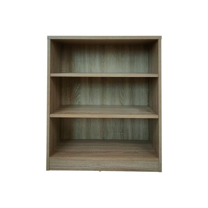 Bibliothèque large design 2 étagères, coloris chêne clair collection TOLLY