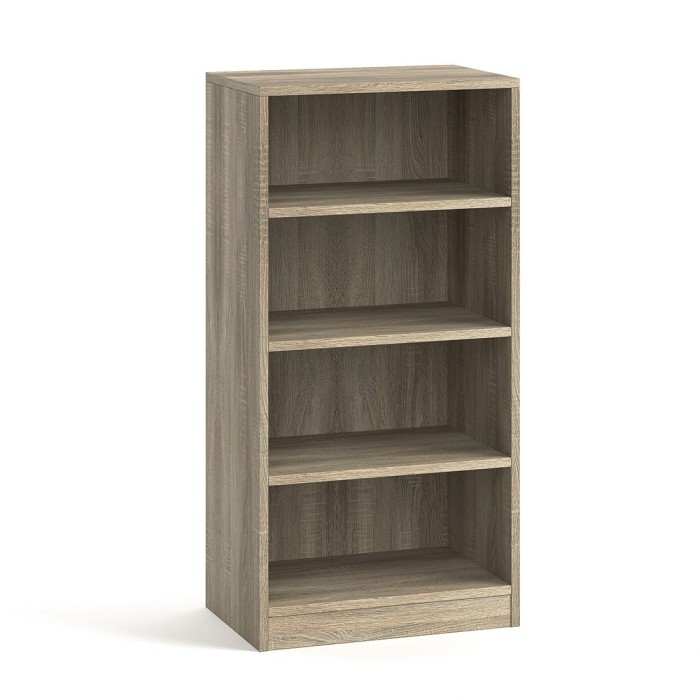 Bibliothèque  design 3 étagères, coloris chêne clair collection TOLLY