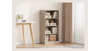 Bibliothèque  design 3 étagères, coloris chêne clair collection TOLLY