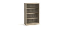 Bibliothèque large design 3 étagères, coloris chêne clair collection TOLLY