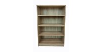 Bibliothèque large design 3 étagères, coloris chêne clair collection TOLLY