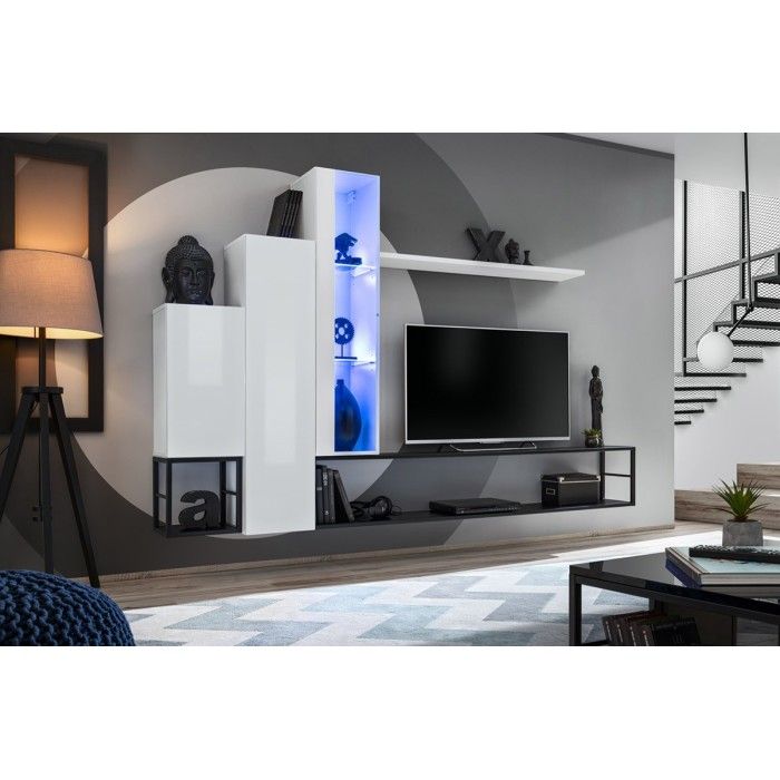 Étagère murale 180cm collection SWITCH. Coloris blanc.