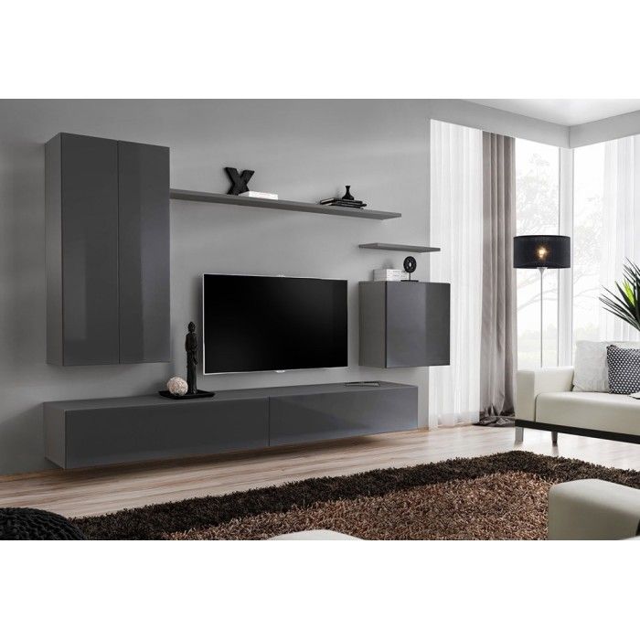 Étagère murale 60cm collection SWITCH. Coloris gris.