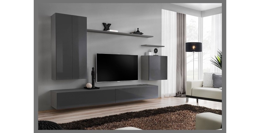 Étagère murale 60cm collection SWITCH. Coloris gris.
