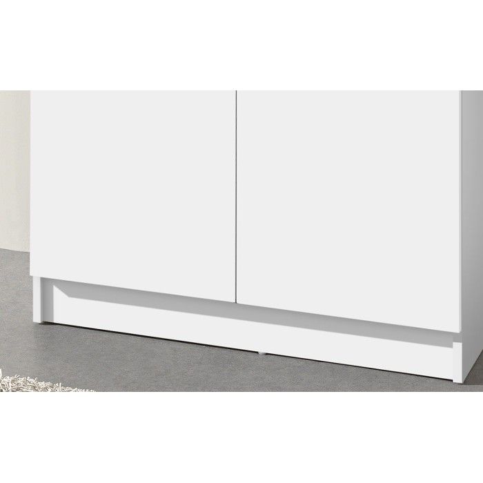 Armoire de rangement REY 80cm, idéal pour votre entrée, votre buanderie ou encore votre salle de bain.