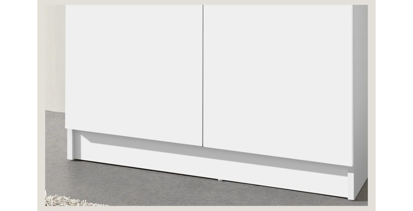 Armoire de rangement REY 80cm, idéal pour votre entrée, votre buanderie ou encore votre salle de bain.