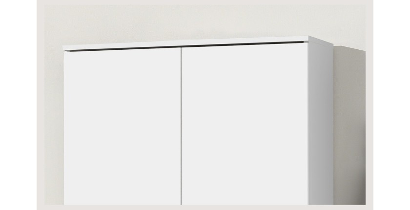 Armoire de rangement REY 80cm, idéal pour votre entrée, votre buanderie ou encore votre salle de bain.