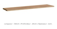 Étagère murale 120cm collection SWITCH. Coloris chêne wotan.