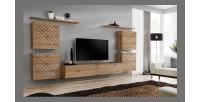 Étagère murale 120cm collection SWITCH. Coloris chêne wotan.