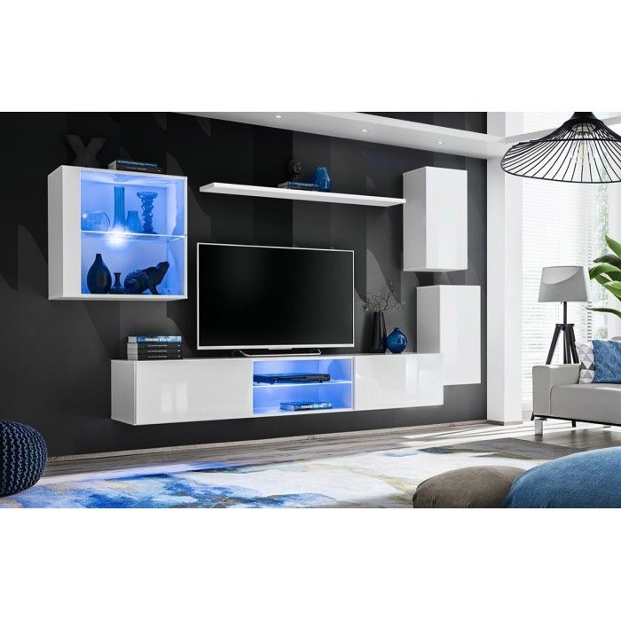 Étagère murale 120cm collection SWITCH. Coloris blanc.