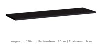 Étagère murale 120cm collection SWITCH. Coloris noir.
