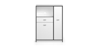 Armoire de cuisine TRUDI Blanc\Gris