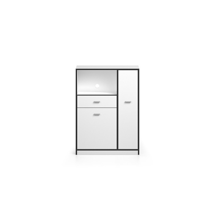 Armoire de cuisine TRUDI Blanc\Gris