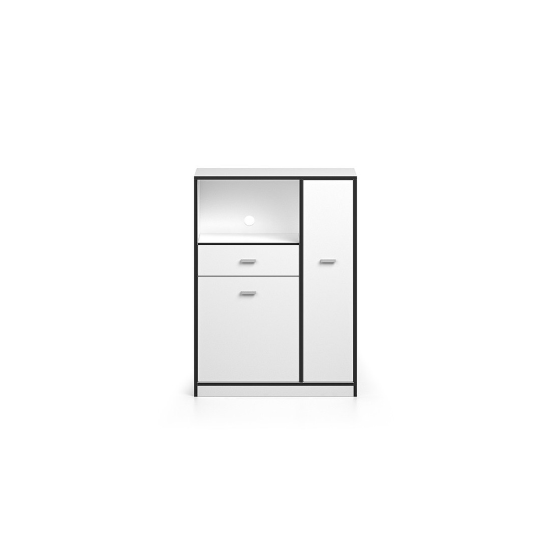 Armoire de cuisine TRUDI Blanc\Gris