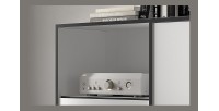 Armoire de cuisine TRUDI Blanc\Gris