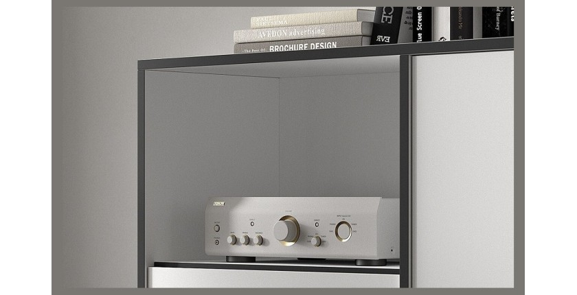 Armoire de cuisine TRUDI Blanc\Gris
