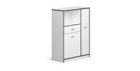 Armoire de cuisine TRUDI Blanc\Gris