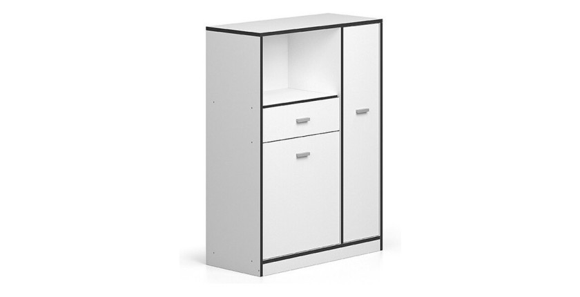 Armoire de cuisine TRUDI Blanc\Gris