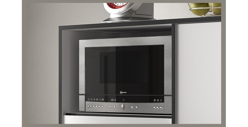 Armoire de cuisine TRUDI Blanc\Gris