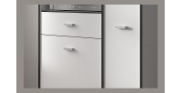 Armoire de cuisine TRUDI Blanc\Gris