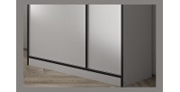 Armoire de cuisine TRUDI Blanc\Gris