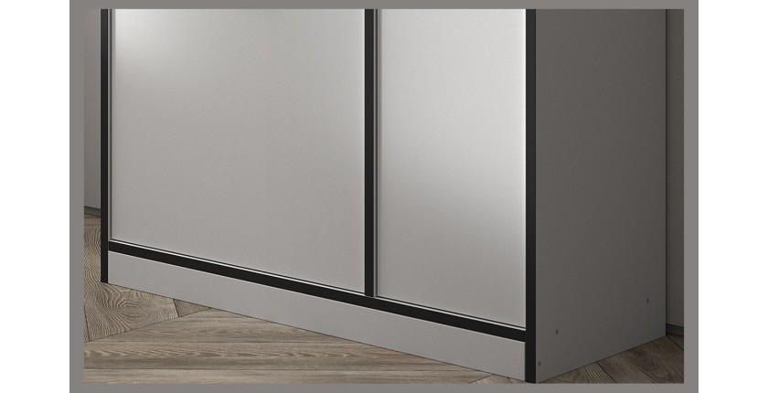 Armoire de cuisine TRUDI Blanc\Gris