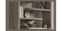 Bibliothèque large design, coloris bois collection MIRE
