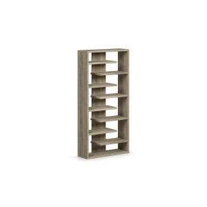 Bibliothèque large design, coloris bois collection MIRE