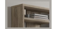 Bibliothèque large design, coloris bois collection MIRE