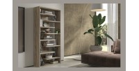 Bibliothèque large design, coloris bois collection MIRE