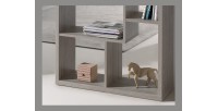 Bibliothèque large design, coloris chêne gris collection SPLOT