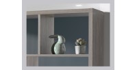 Bibliothèque large design, coloris chêne gris collection SPLOT
