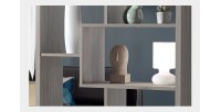 Bibliothèque large design, coloris chêne gris collection SPLOT