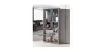 Bibliothèque large design, coloris chêne gris collection SPLOT
