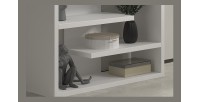 Bibliothèque large design, coloris blanc collection MIRE