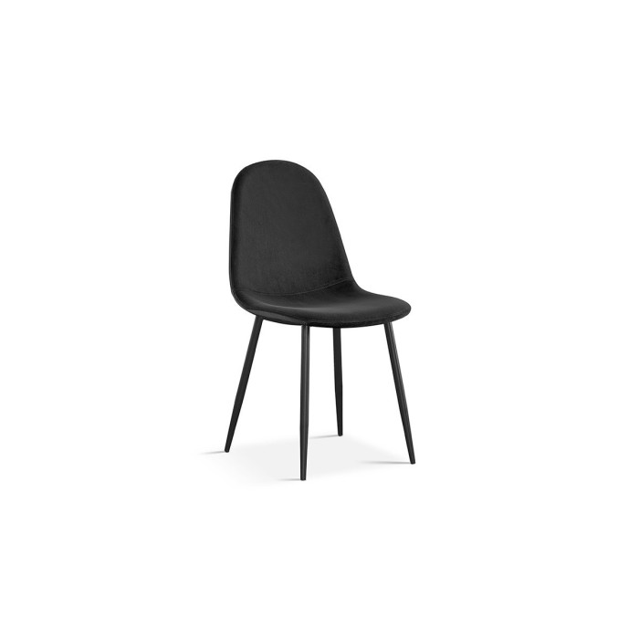 Chaise 'Boï' Velours Noir
