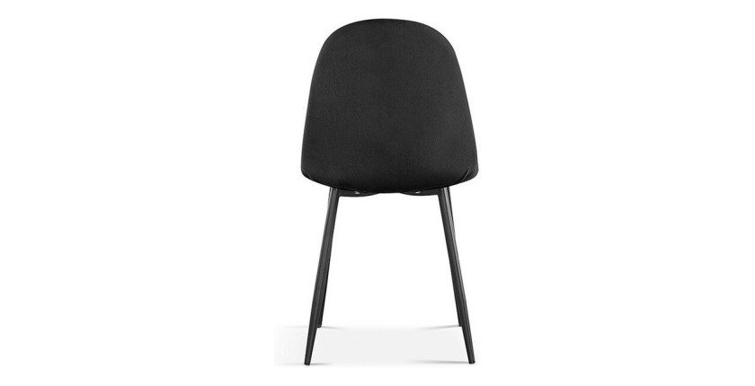 Chaise 'Boï' Velours Noir