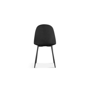 Chaise 'Boï' Velours Noir