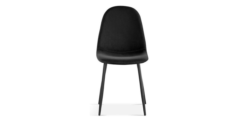 Chaise 'Boï' Velours Noir