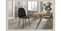 Chaise 'Boï' Velours Noir