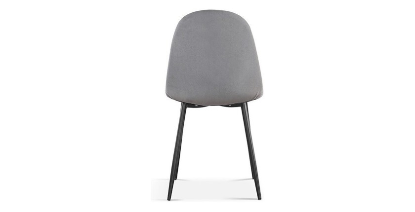 Chaise 'Boï' Velours Gris
