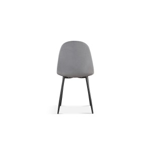 Chaise 'Boï' Velours Gris