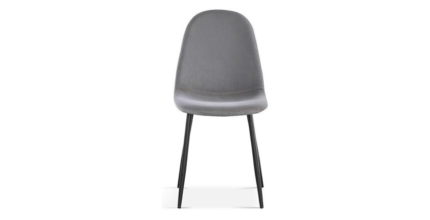 Chaise 'Boï' Velours Gris